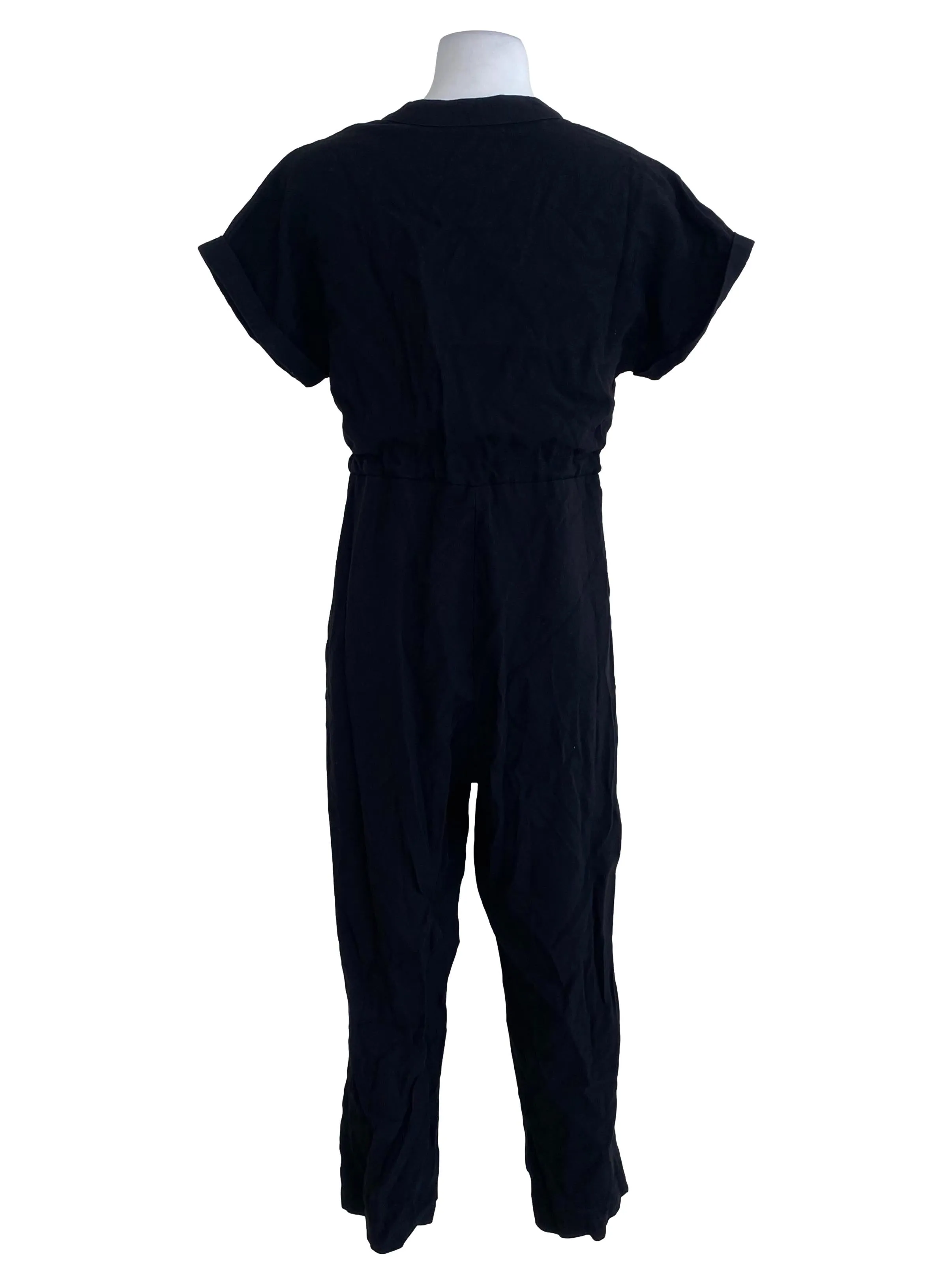 Black Plain Jumpsuit