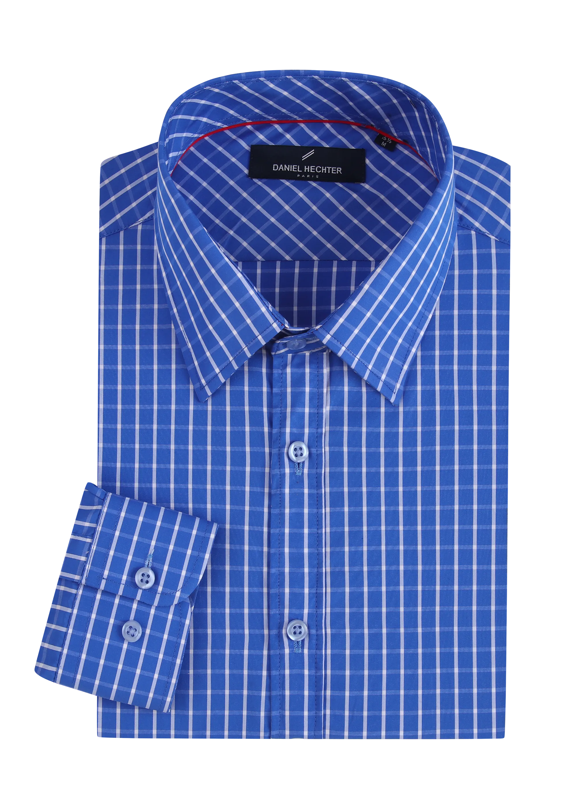 Hechter Paris Grid Slim Fit Dress Shirt